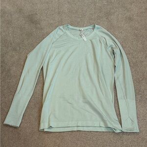 lululemon athletica Swiftly Tech Mint Long Sleeve Top size 10